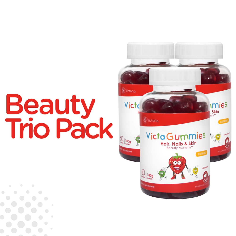 VictaGummies Hair, Nails & Skin x3 – Beauty Trio Pack